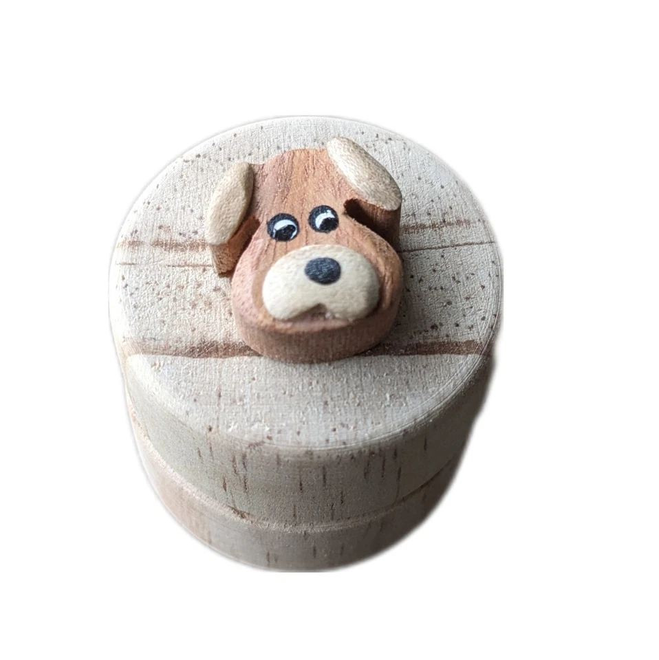 AMEISENKEKS Milchzahndose HUND Zahndose Zahnfee Erster Zahn Taufe Holzbox Zahndöschen Zähne