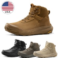 Men Military Tactical Work Boots Lightweight Waterproof Motorcycle Combat Boots