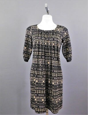 Perceptions Women's Dress, Size S, Black/Beige, 95% Polyester, 5% Spandex