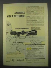 1963 Bushnell Rifle Scope Ad - Variable With Difference