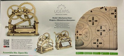 UGEARS 3D Puzzle Mechanical ETUI BOX Wooden Model Kit Self-Assembly Construction