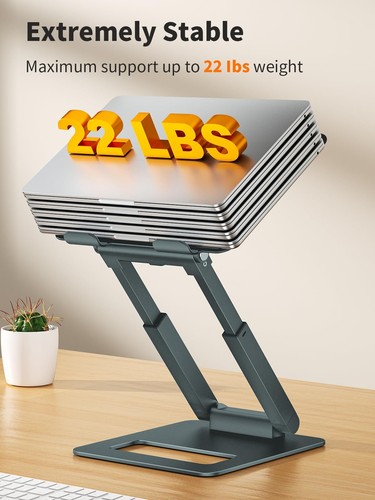 Support pour Ordinateur Portable Support PC Ergonomique Hauteur Réglable de 2... - Afbeelding 5 van 9