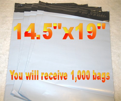 14.5x19 White/Gray Plastic Self Seal Poly Mailer Bag 14.5"x19", Water Resistant - Picture 9 of 9