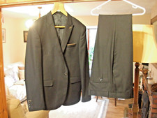 Mans Black Suit 42 Inch  Chest , 38 Inch Waist Trousers Tuxedo