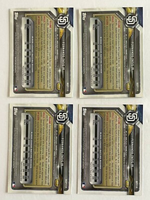 2018 BOWMAN CHROME BASEBALL #BCP114 x3 #BP114 x1 FERNANDO TATIS JR