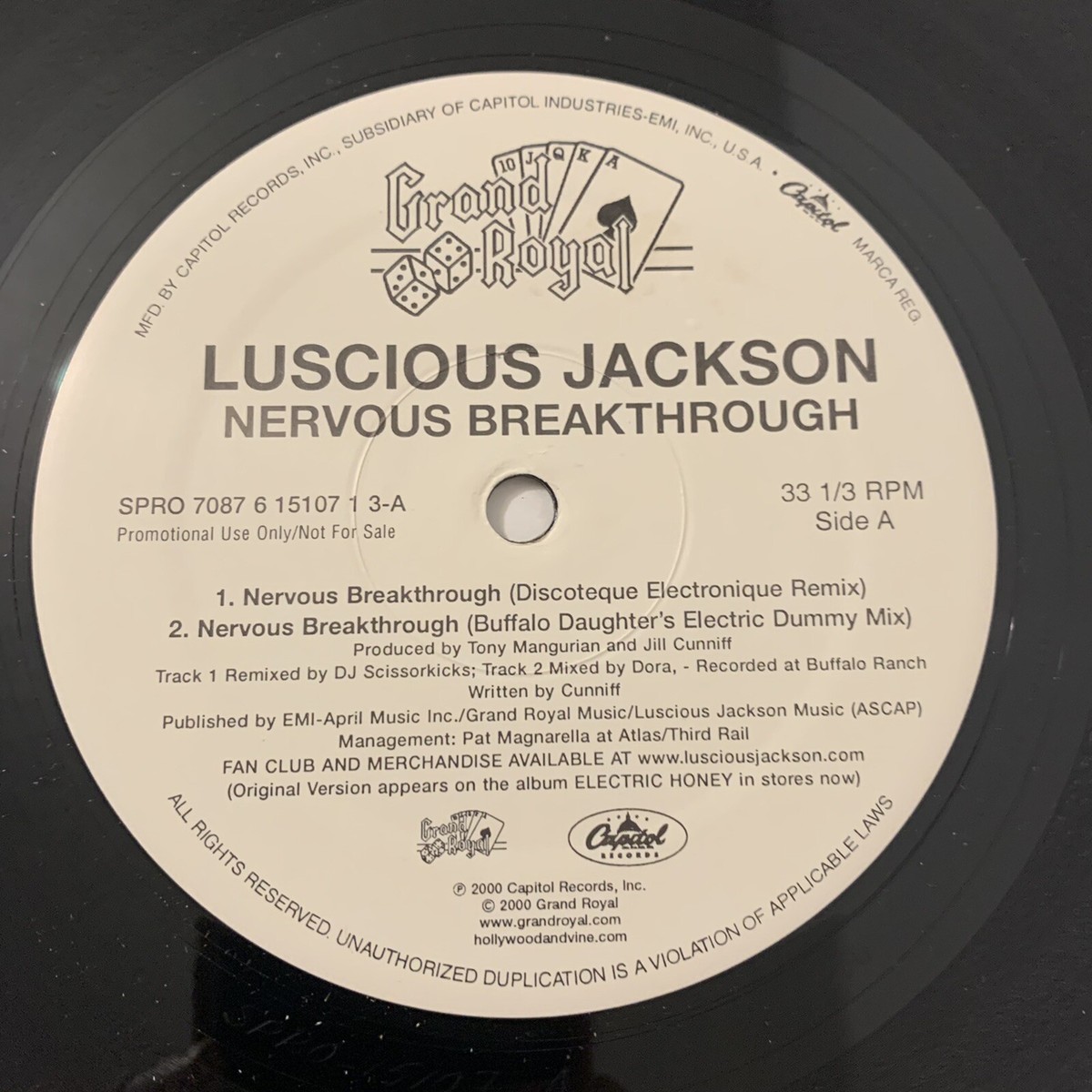 Luscious Jackson Nervous Breakthrough Double 12 Inch Single 2