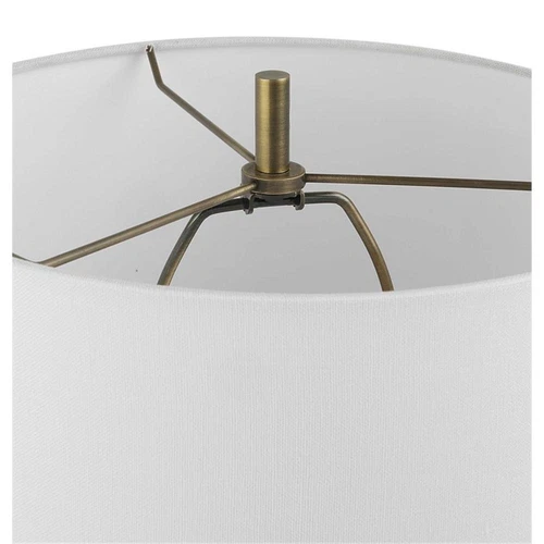 Uttermost Fountain Faux Stone Crystal and Fabric Buffet Lamp in Black - Picture 4 of 7