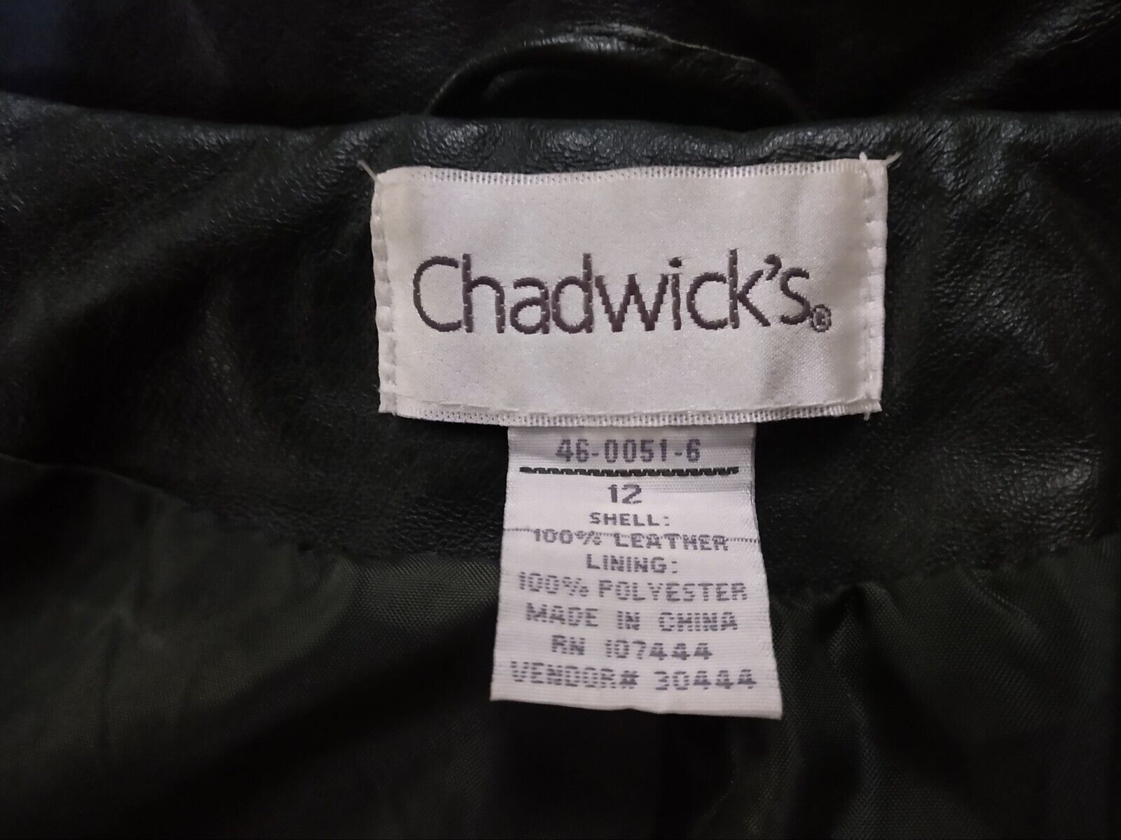 Vintage Chadwick's 100% Genuine Green Leather Jac… - image 4