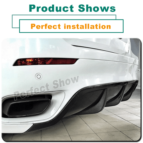 Carbon Diffusor für BMW X6 E71 08-14 Heckdiffusor Stoßstange Spoiler Heckansatz - Bild 5 von 13