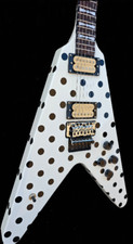 New V-Shaped Fflv White Color Electric Guitar
