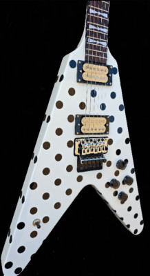 New V-Shaped Fflv White Color Electric Guitar
