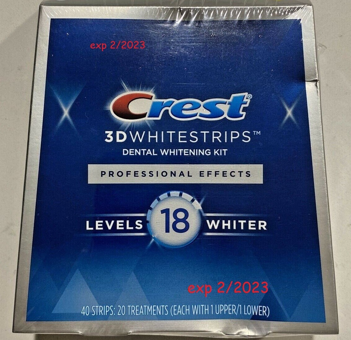 Crest 3D Whitestrips Professional Effects 18 Levels Whiter Exp10/2024