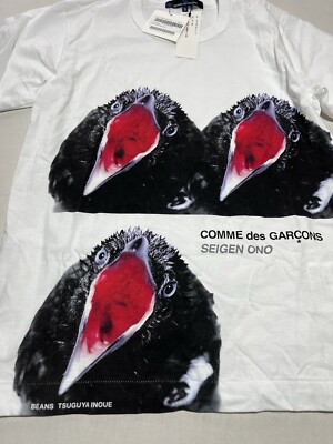 Comme Des Garçons Seigen Ono White Graphic T Shirt Size Small NWT