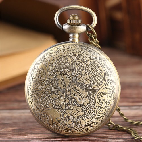 Edle Keramik Blumen Quarz Taschenuhr Halskette Kette Geschenk für Frauen Mädchen - Bild 4 von 14