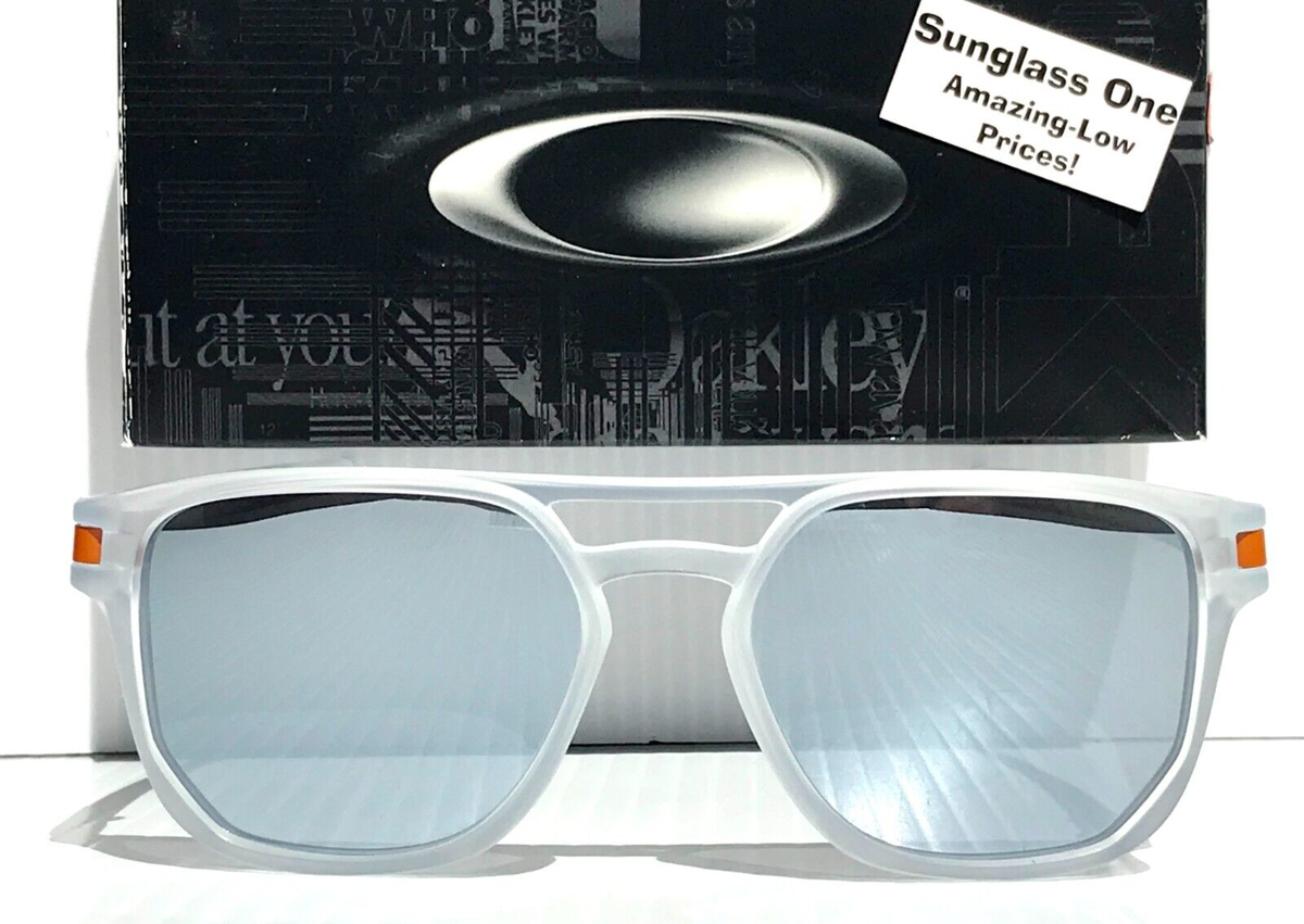 NEW Oakley LATCH BETA Matte Clear POLARIZED Galaxy Chrome Lens