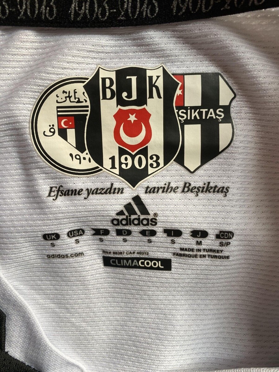 MEN'S ADIDAS JK BESIKTAS 2013/2014 SOCCER FOOTBALL SHIRT JERSEY