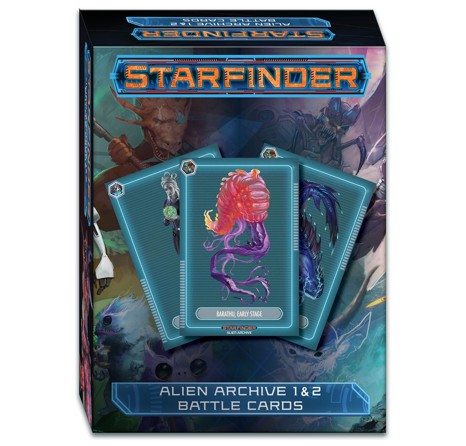 Архив инопланетных пришельцев Starfinder 1 и 2 Боевые карты