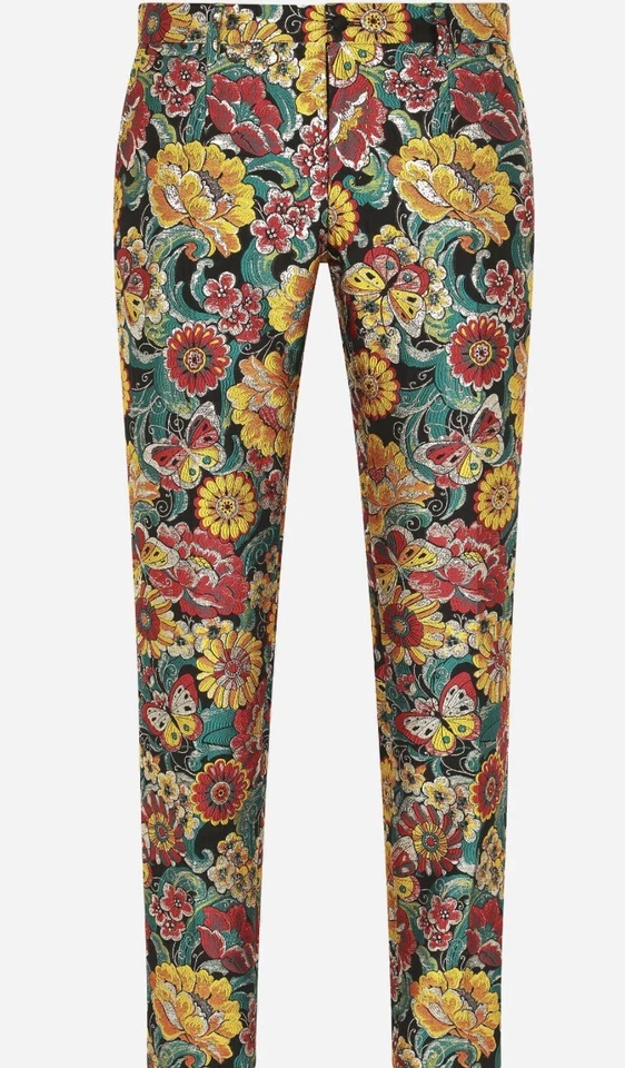 Dolce & Gabbana Multicolor Floral Women Flared Pants
