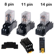 ATO Electromagnetic Power Relay DC 24V Coil DPDT 8-14 Pins with Plug-in Terminal