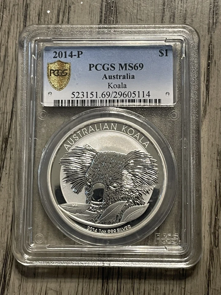 2014P 1oz .999 Fine Silver Australian Koala Coin PCGS MS69 - Image 3 of 4