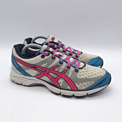 Asics Gel DS Racer 9 Shoes White Neon Pink Blue T266N 0135 Womens 7 Low Sneakers