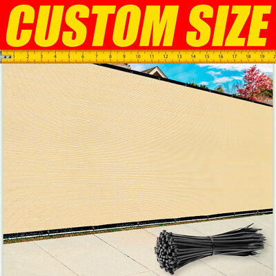 ColourTree Beige 8' Fence Privacy Wind Screen Mesh Windscreen Custom Size 8 Feet
