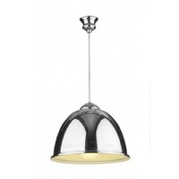 David Hunt Lighting Euston 1 Light Bowl Ceiling Pendant In Chrome /clear Cable David Hunt Lighting Euston 1 Light Bowl Ceiling Pendant In Chrome /clear Cable