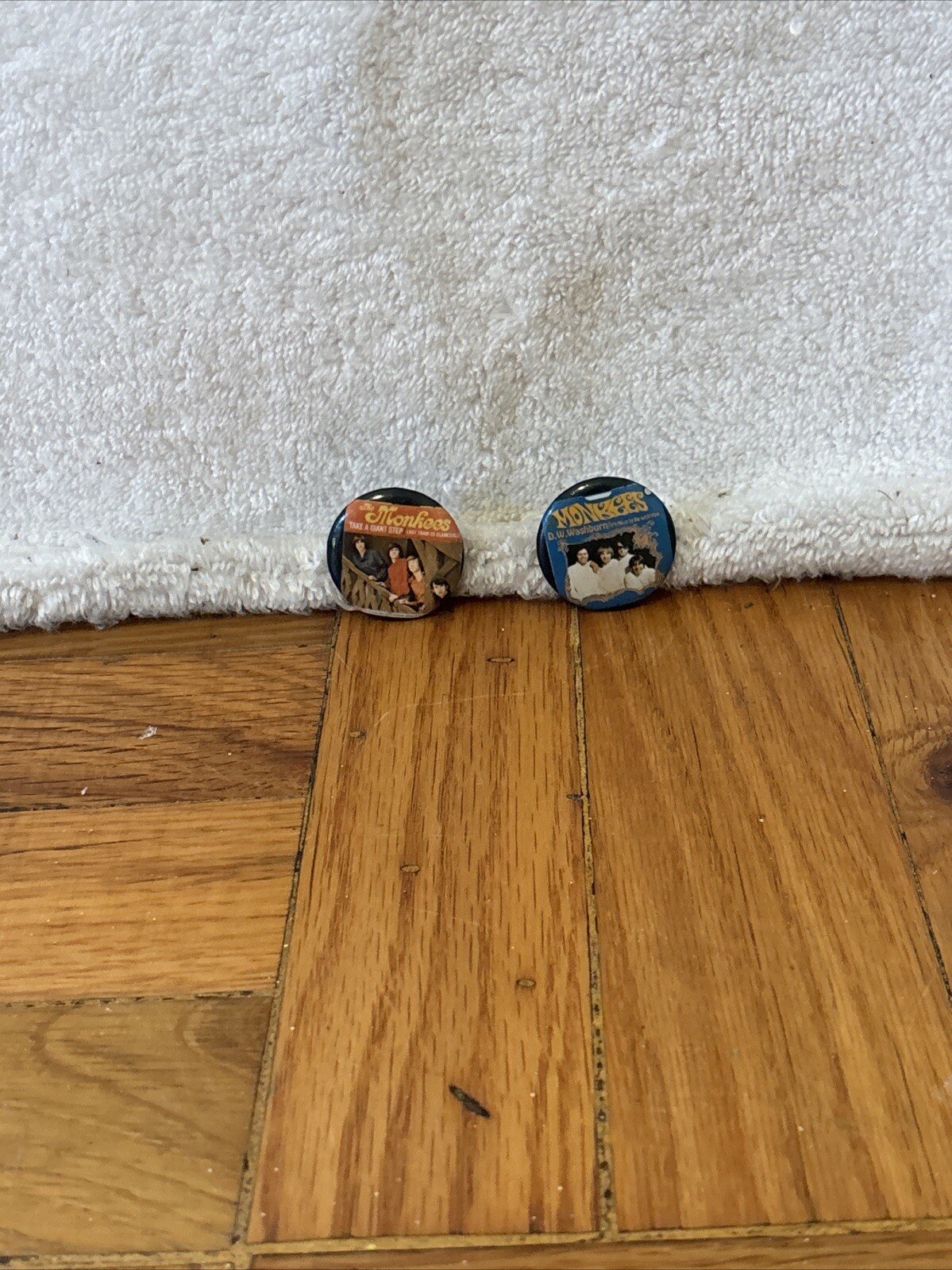 Monkees Lot of 2 Vintage Button Pins