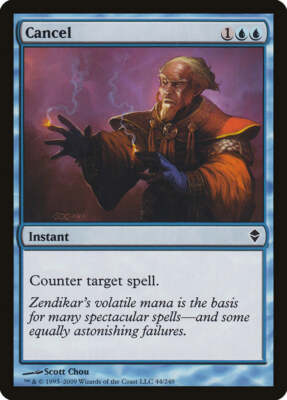 mtg cancel card Cancel [Zendikar] Magic MTG