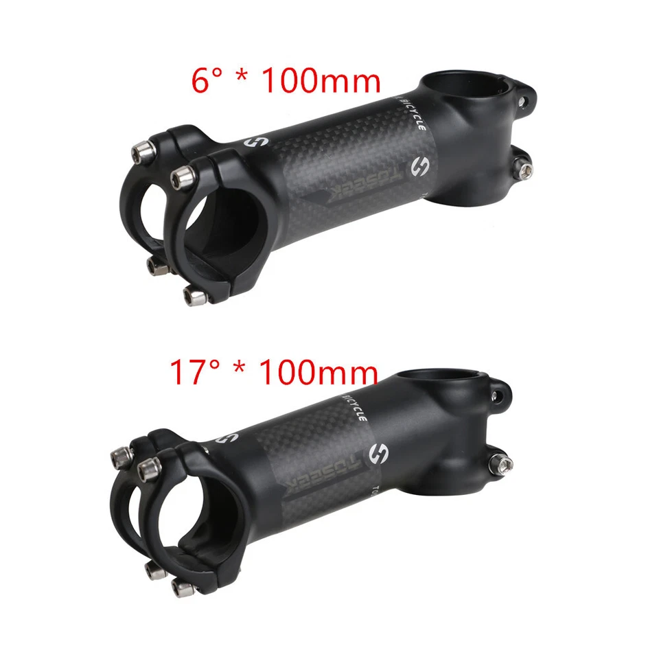 TOSEEK Bicycle Stem 6°/17° Carbon Aluminum Mountain Road Bike Stem 31.8*60-120mm - Image 2 of 4