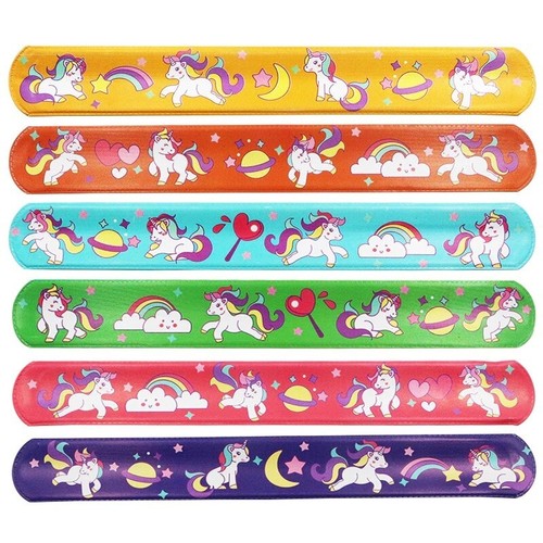 10 Pcs wrist Slap bands Birthday Party Favours loot bag Unicorn dinosaur - Picture 5 of 21