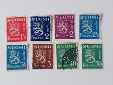 Znaczki Finlandia 1930 herb lew stemplowane