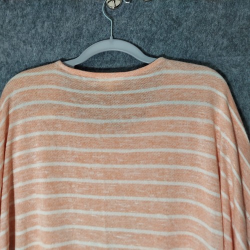 Nurture Tunic L Knit Dolman Short Sleeve Striped Criss Cross Nautical Coastal - Bild 7 von 20