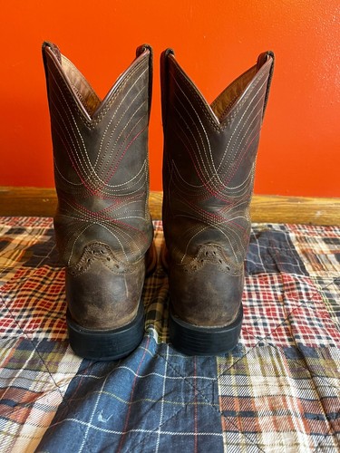 Ariat Men's Sport Wide Square Toe Boots Distressed Brown Men’s Sz 8 D 10010963 - Picture 5 of 7