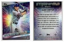 2024 Topps Series 2 - Stars of Mlb Chrome Evan Carter #SMLB-47 (RC) TEX Rangers