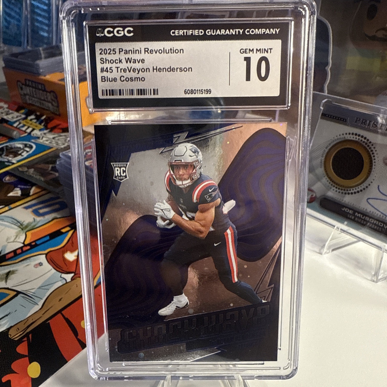 2025 Panini Revolution Shockwave Blue Cosmo TreVeyon Henderson Gem Mint 10 8/15