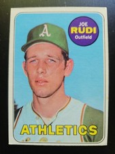 1969 Topps - High # JOE RUDI #587 (RC) Rookie Card Oakland A's . rookie card picture