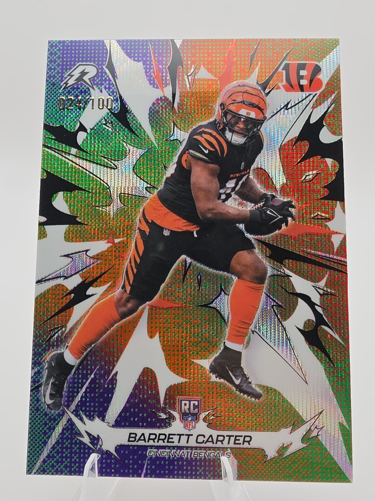 Topps 2025 Barrett Carter Rookie Cincinnati Bengals #120 Serial Numbered /100