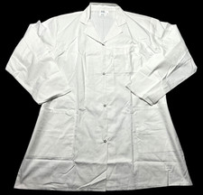 Lab Coat Womens XL White 3 Pockets Snap Buttons Long Sleeves Medical NWOT