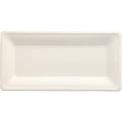 "1-40X Papstar Zuckerrohr-Teller \"Pure\", Eckig, 130 X 260 Mm, 50Er Bis 56% Rabatt"-image