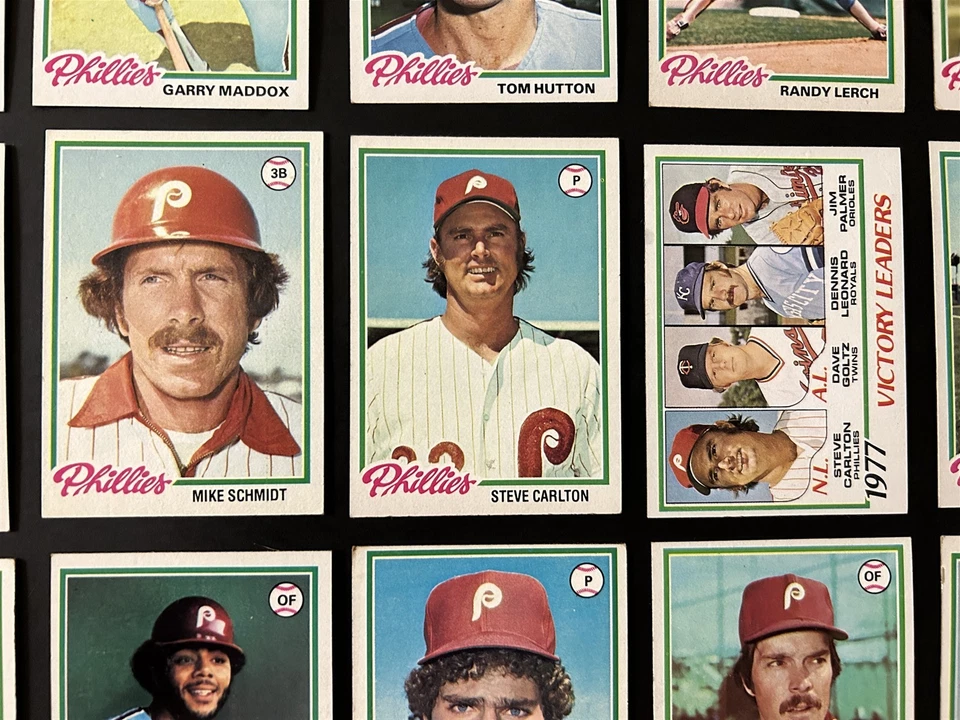 Juego de equipo completo Topps Philadelphia Phillies 1978 Steve Carlton Mike Schmidt Foto 2 de 2