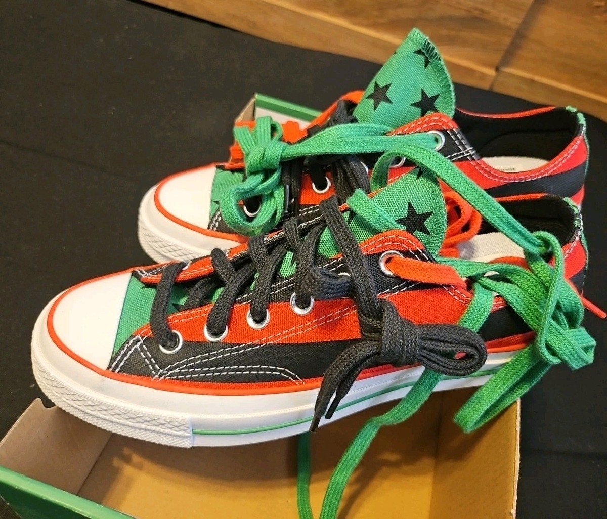 Size 10 - Denim Tears x Converse Chuck 70 Low Pan-African Flag for