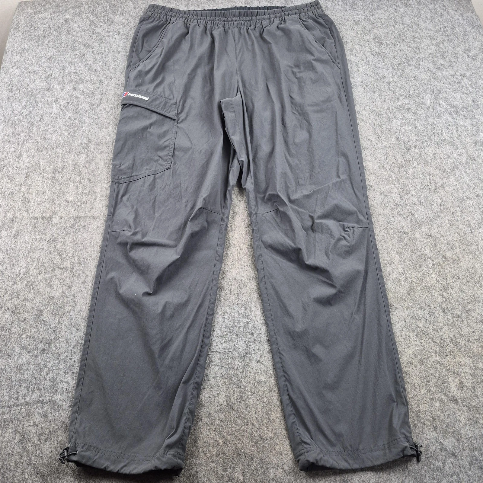 Berghaus Trousers Mens W38 L32 Grey Cargo Pants Hiking Walking Toggle Cuff