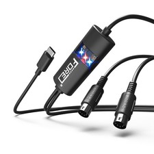 MIDI to USB Type-C Cable for Keyboard/Synthesizer, iOS/Android/Windows/Mac, 6...