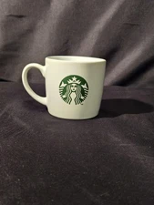 Starbucks Coffee 7.8 Oz Espresso Cup Mug White With Green Mermaid Logo