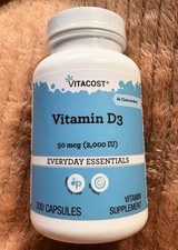 Vitacost Vitamin D3 50 mcg (2000 IU) 300 Caps...