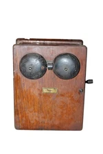 Antique Wood Wall Mount Ringer Box Working Automatic Electric Company