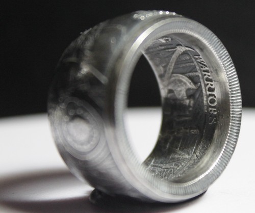 Custum Made Legendary Warriors Eric Bloodaxe Coin Ring .999 Silber - Size 9 - 15 - Bild 14 von 19