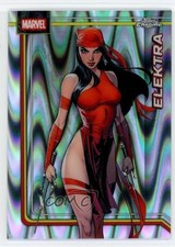2026 Topps Chrome Marvel Comics RayWave Refractor Elektra #116 rw9