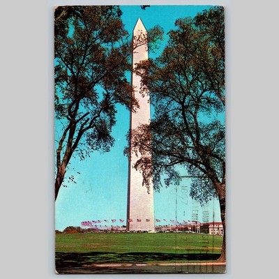 Postcard Washington Monument DC 1956 Famous Landmark